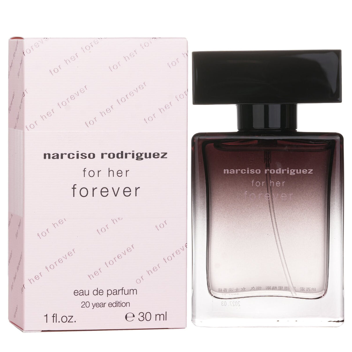 Narciso Rodriguez For Her Foever Eau De Parfum Spray in 30ml, featuring floral-musk notes, perfect for modern elegance.