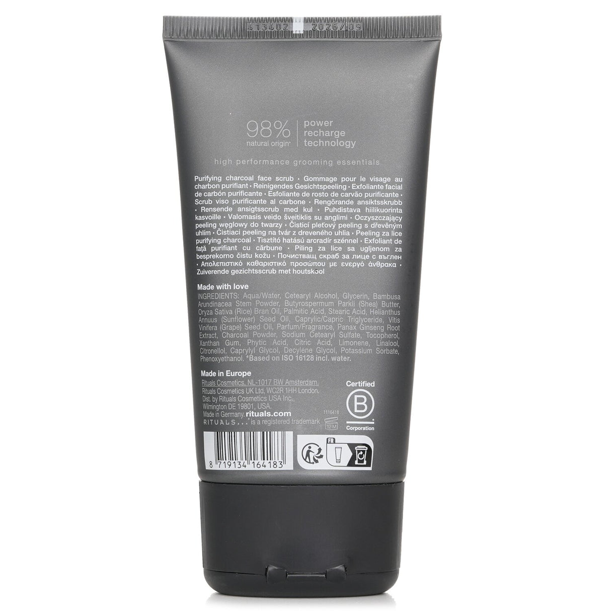Rituals Homme Charcoal Face Scrub 125ml
