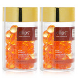 Ellips Hair Vitamin Oil Duo with 100 capsules, promotes hair growth, strength, and shine for all hair types.