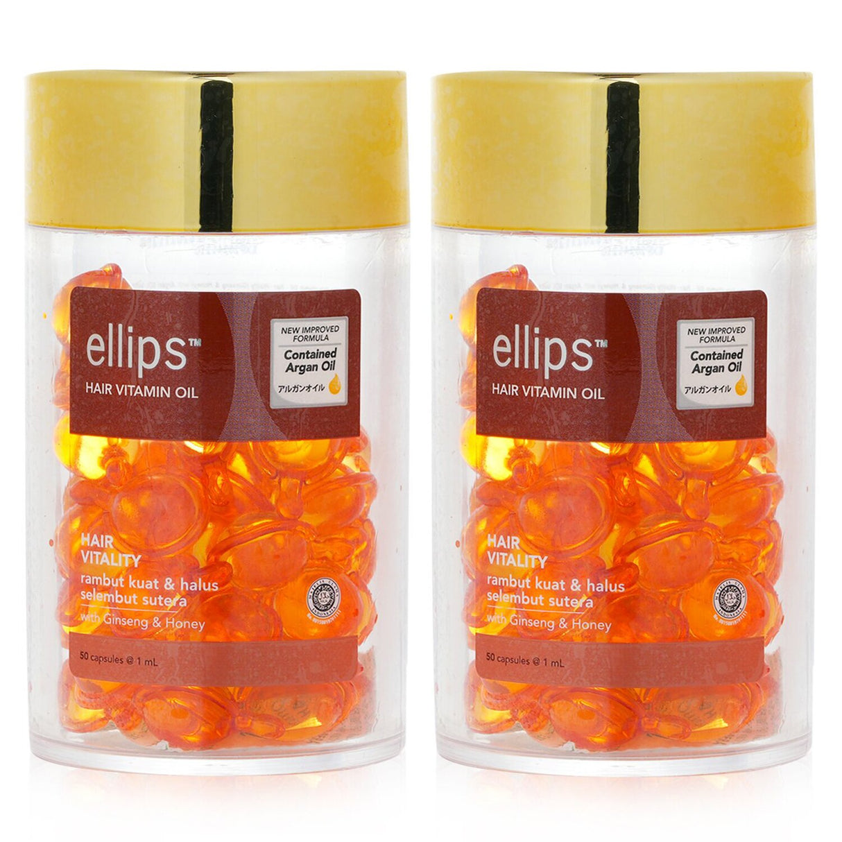 Ellips Hair Vitamin Oil - Hair Vitality Duo in a pack of 2x50 capsules promotes hair growth and enhances shine.