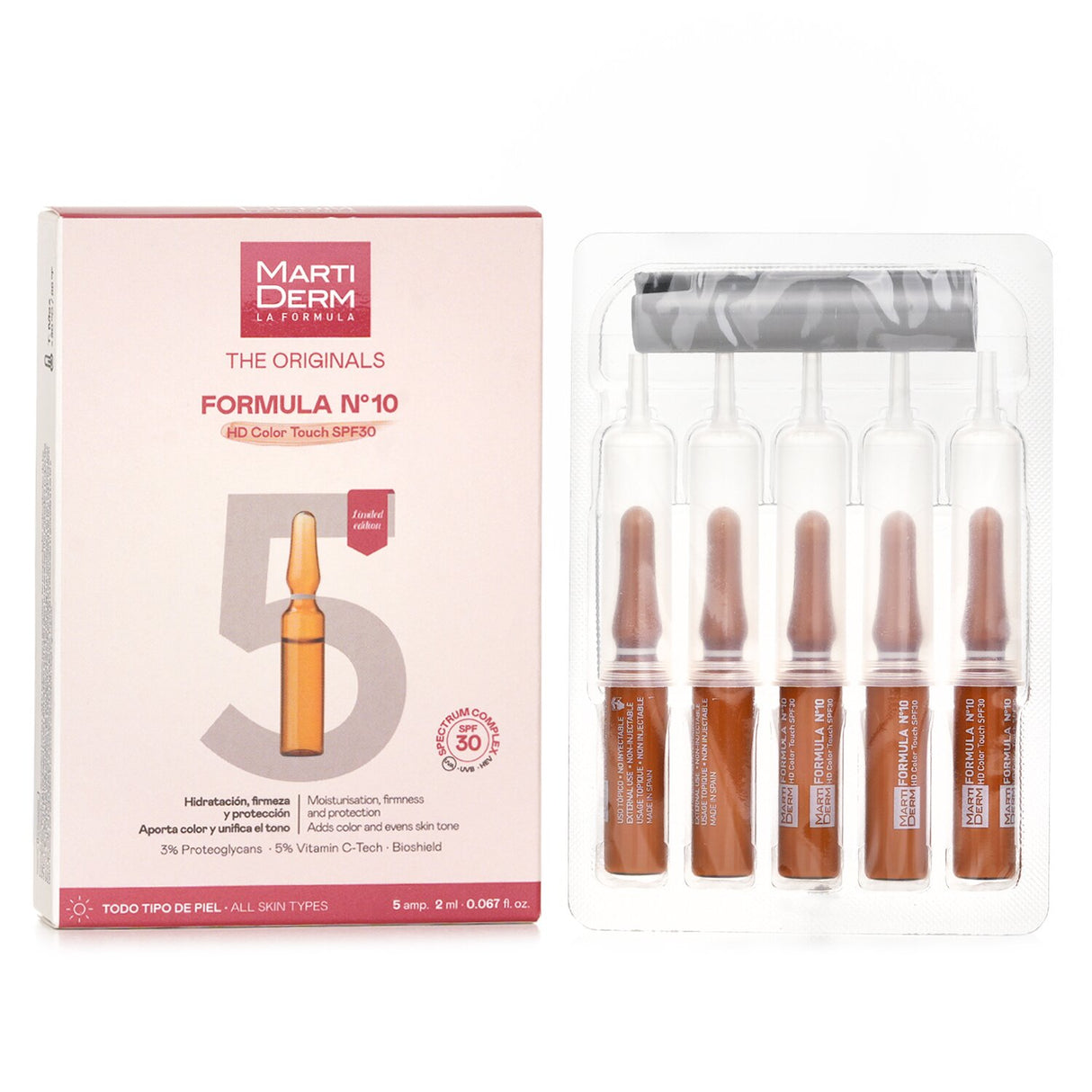 Martiderm The Originals Formula Nş10 HD Color Touch Ampoules SPF 30 5x 2ml