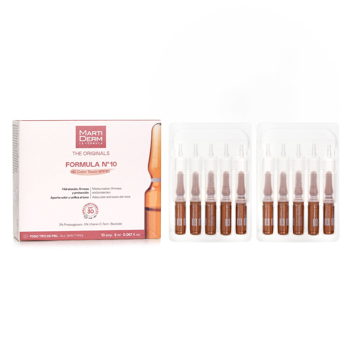 Martiderm The Originals Formula N?10 HD Color Touch Ampoules SPF 30 10x 2ml