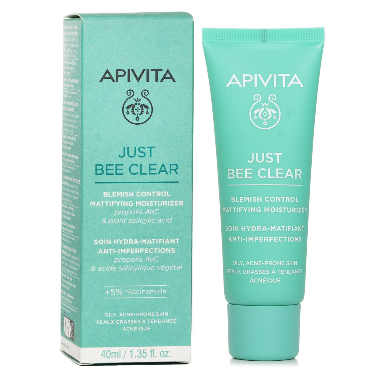 Apivita Just Bee Clear Blemish Control Mattifying Moisturizer 40ml