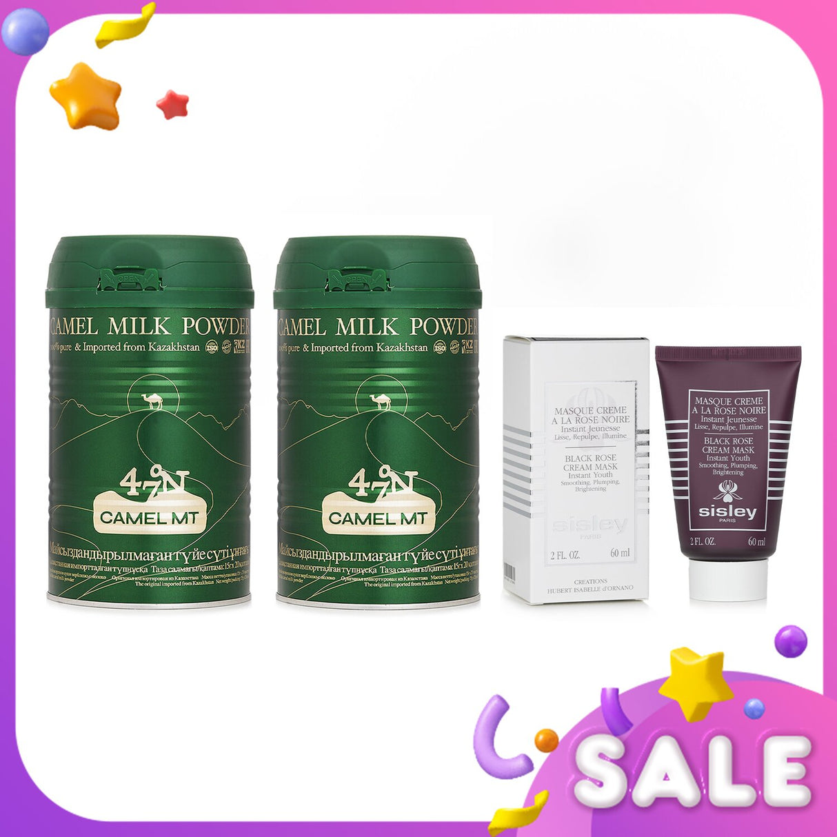 Sisley Camel MT Camel Milk Powder x2 + Sisley Black Rose Cream Mask 3pcs
