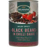 Delmaine Beans Black In Chilli Sauce Can 390g