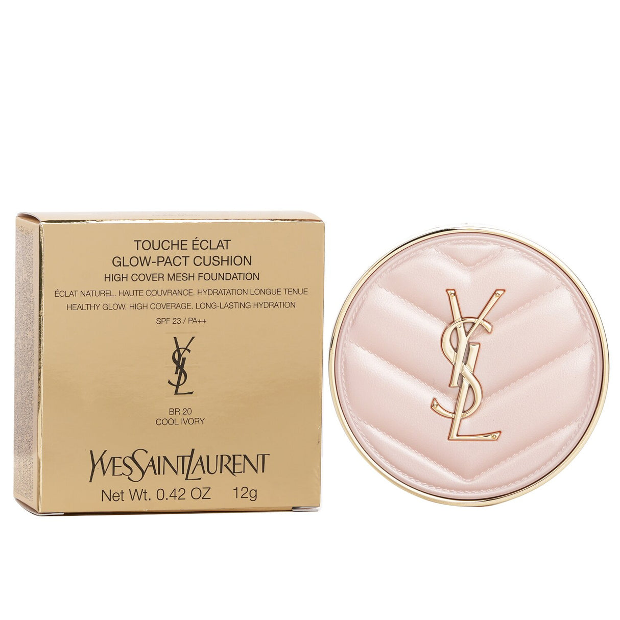 Yves Saint Laurent Touche Eclat Glow Pact Cushion High Cover Mesh Foundation - #