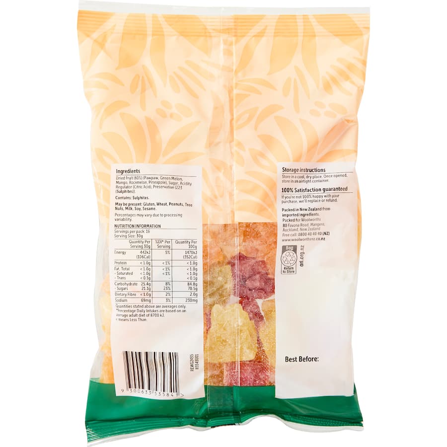 Woolworths Fruit Mix Tropical 500g