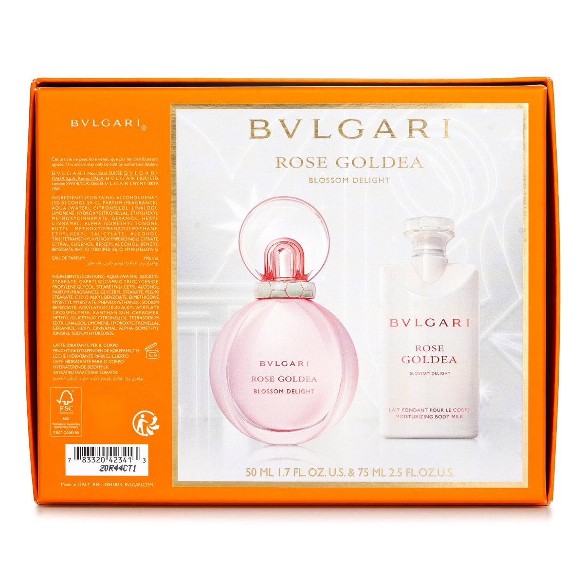 Bvlgari Rose Goldea Blossom Delight Xmas Set: Eau De Parfum 50ml + Body Lotion