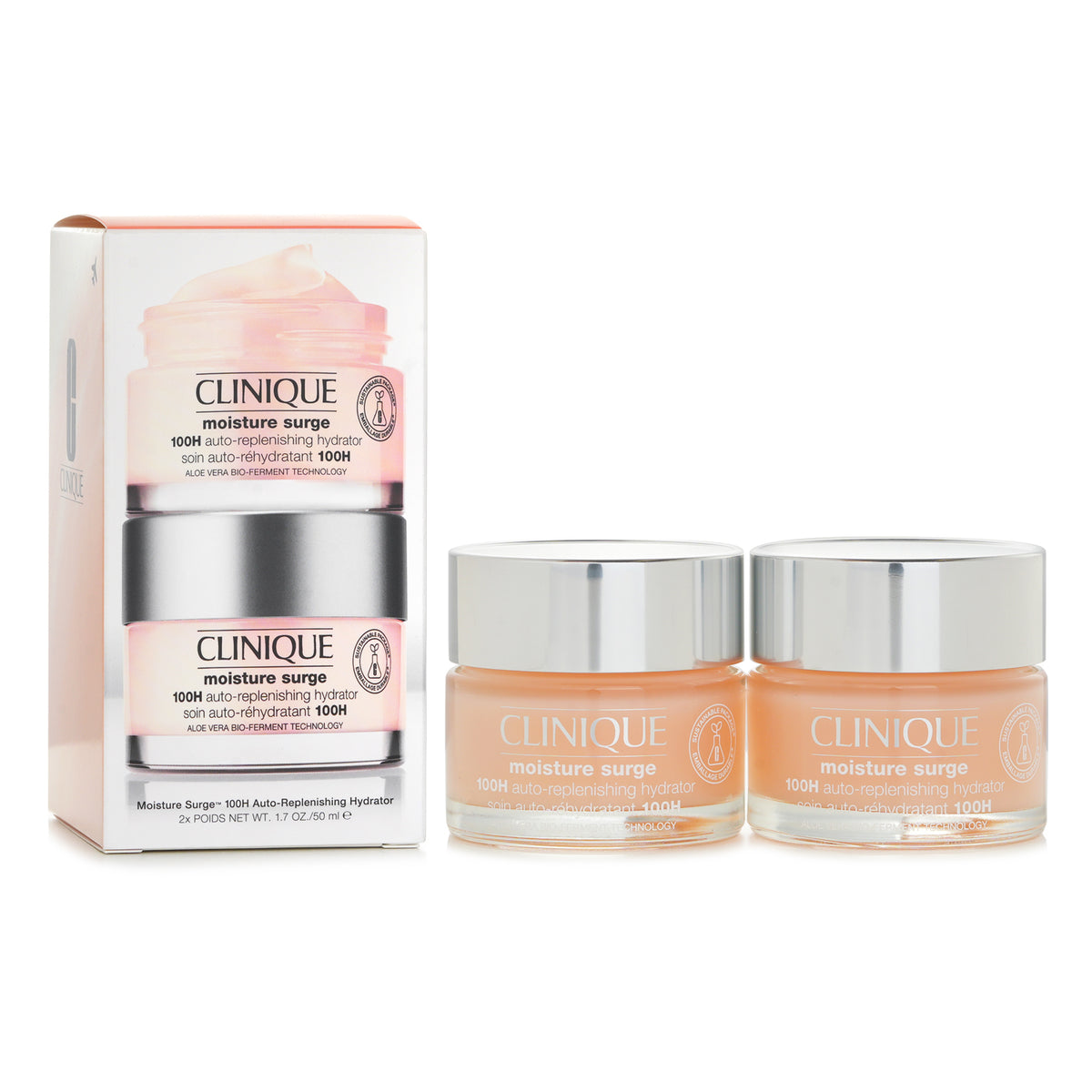 Clinique Moisture Surge 100H Auto-Replenishing Hydrator Duo Set  2x50ml