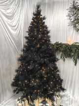 Christmas Tree - 7' Black Luxury Pine Tree X 1700 with