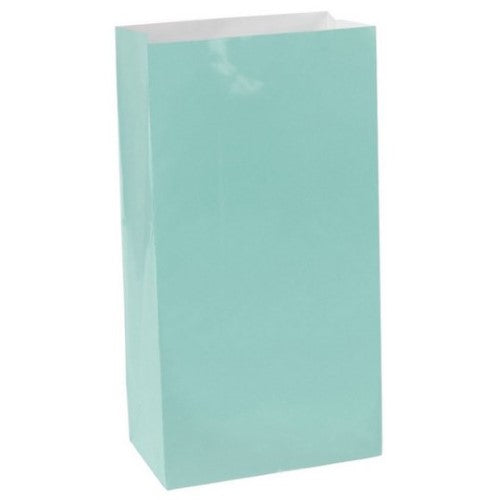 Large Paper Treat Bags Robin's Egg Blue - Pack of 12