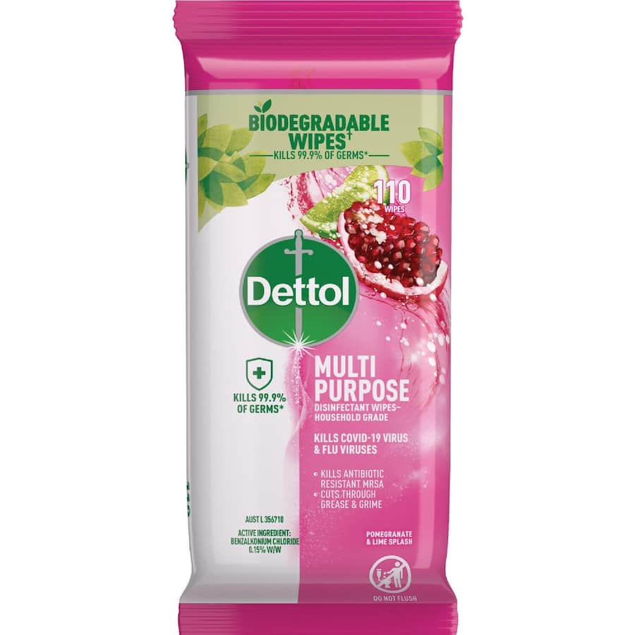 Dettol Multipurpose Wipes Pomegranate & Lime Splash