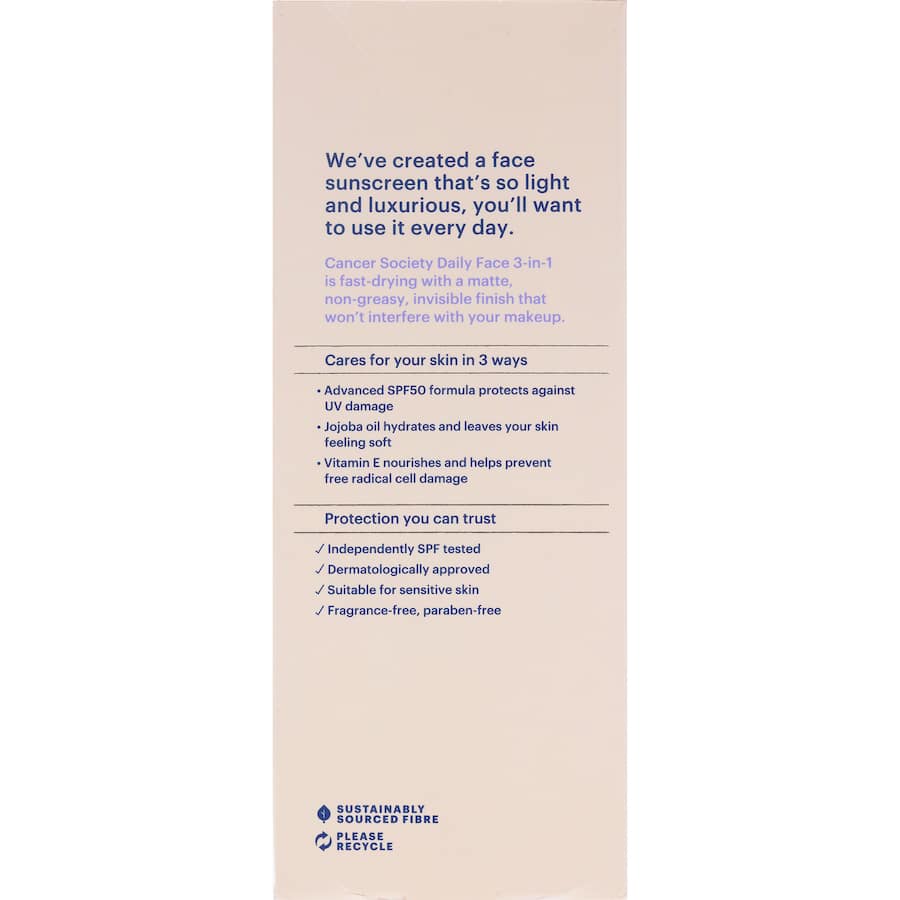 Cancer Society Sunscreen Daily Face 3in1 75mL