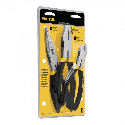 Plier Set - Pretul Linesman Long Nose Wire Cutting