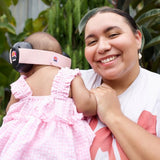 Baby Earmuffs - White/Headband-Coral - Em's 4 Kids