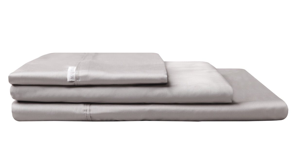 Single Sheet Set - Logan And Mason 400TC Egyptian Cotton Sateen (Pewter)