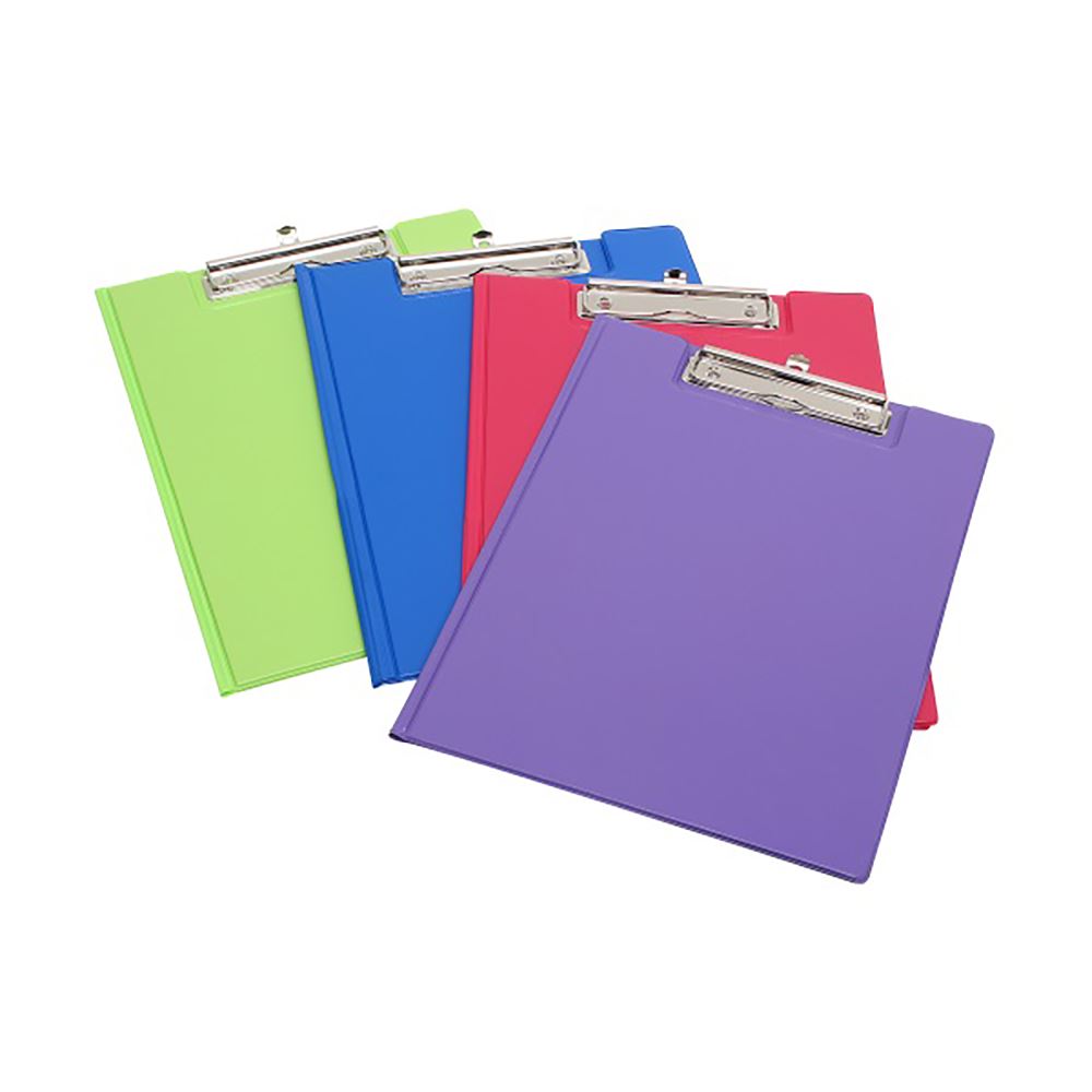 Marbig Clipfolder A4 Pvc Summer Colours Assorted Pack of 12