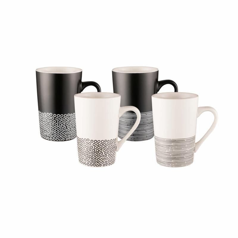 Bundanoon Tube Mug Set 4-Monoch Hem 384ml