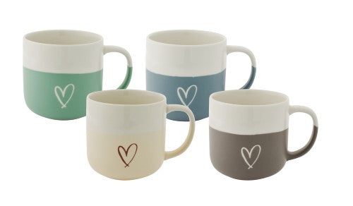 Classic Mug - BUNDANOON 400ml Hearts (Set of 4)