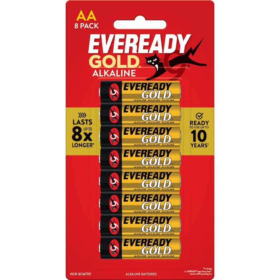 Eveready Gold Batteries Aa 8pack