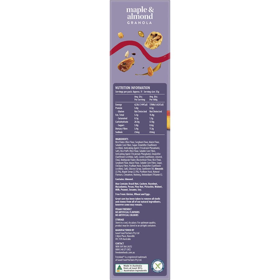 Freedom Crafted Blends Granola Maple & Almond