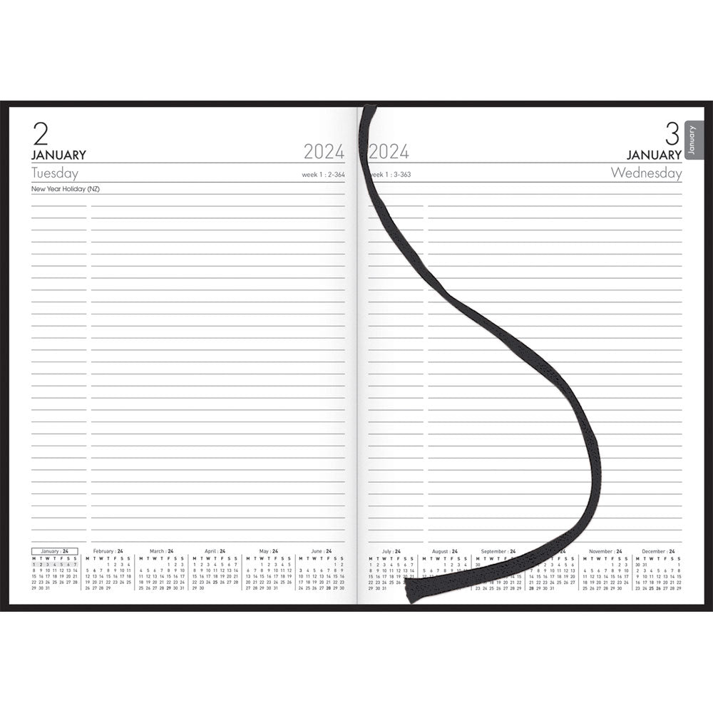 Collins Diary A51E Black Even Year
