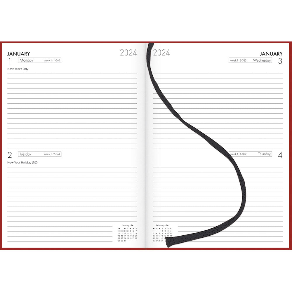 Collins Diary A52 Red Even Year