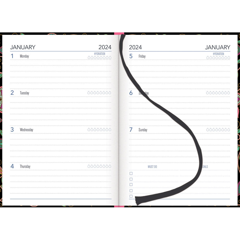 Collins Diary A63 Kaleidoscope Week To View Even Year