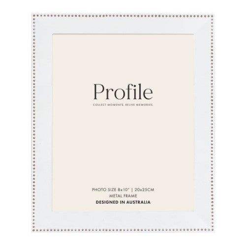 Profile - Noble White Rose Gold Metal Photo Frame - 4x6in (10x15cm)