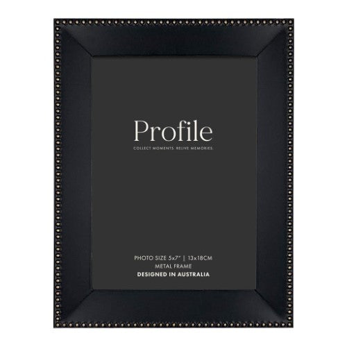 Profile - Noble Black Rose Gold Metal Photo Frame - 5x7in (13x18cm)