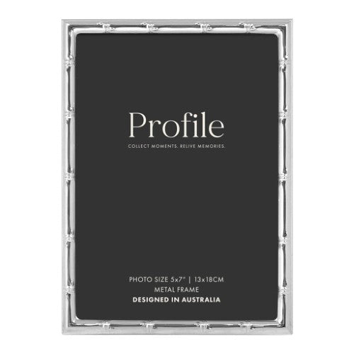 Profile - Bamboo Silver Metal Photo Frame - 4x6in (10x15cm)