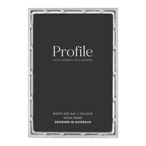 Profile - Bamboo Silver Metal Photo Frame - 4x6in (10x15cm)