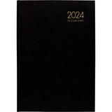Windsor A42 2 Day To Page Diary Black Even Year