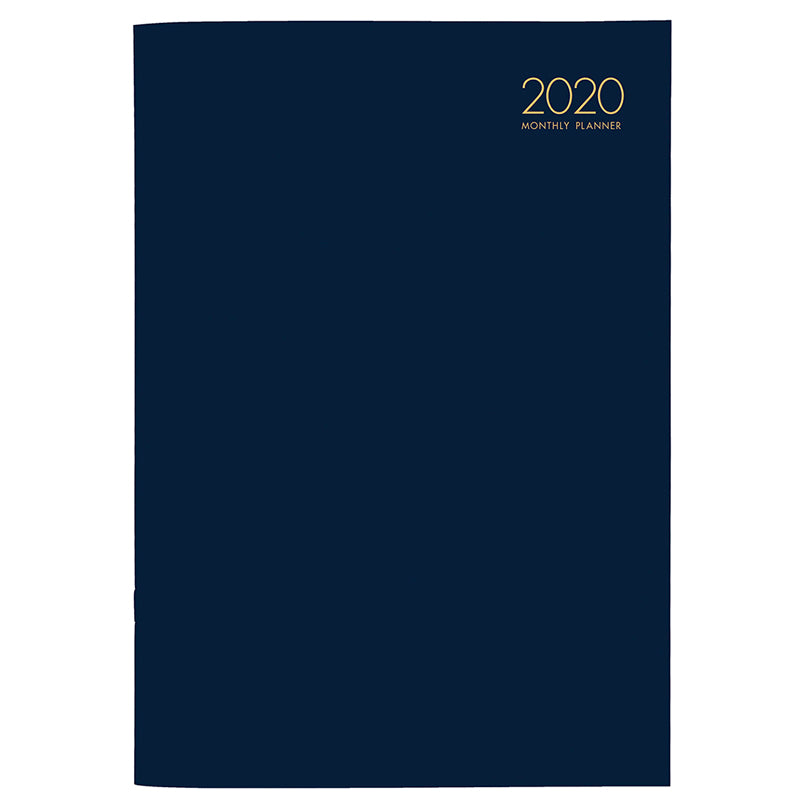 Collins A4 Monthly Planner Asstd Coloured Pvc Covers Even Year (Pack of:3)