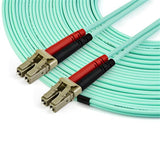 15m OM4 LC to LC Multimode Duplex Fiber Optic Patch Cable