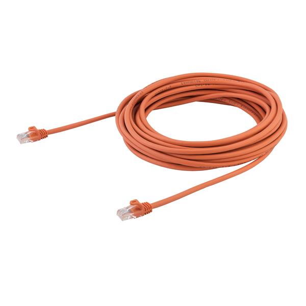 Cat5e Ethernet Patch Cable with Snagless RJ45 Connectors - 10 m (33 ft.), Orange