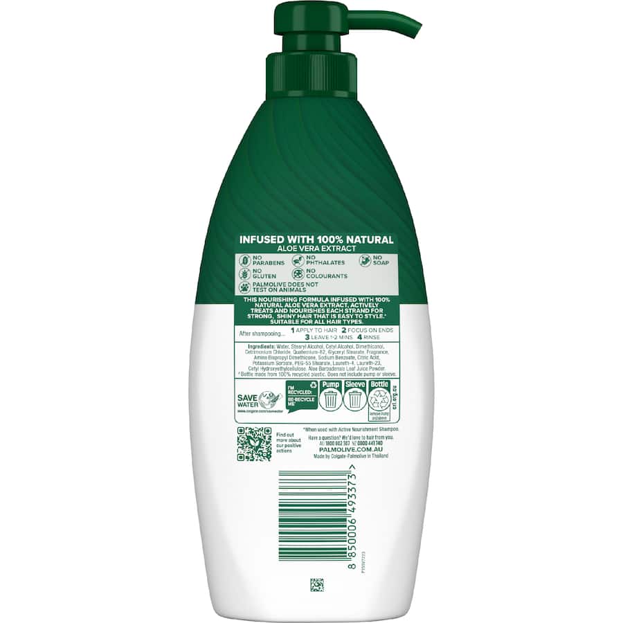 Palmolive Naturals Conditioner Active Nourishment Aloe Vera Pump 700mL
