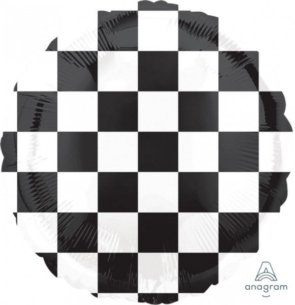 Foil Balloon - Self Sealing Standard Hx Checkerboard Balloon (45cm)