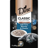 Dine Classic Wet Cat Food With Tuna Mornay & Cheese Trays 7 x 85g