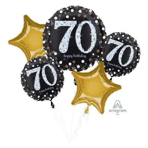 Balloons - Bouquet Sparkling Birthday 70 - Pack of 5