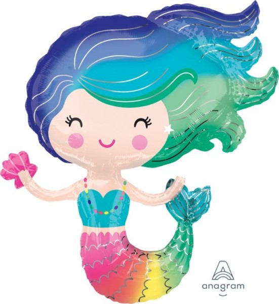 Foil Balloon - Self Sealing Supershape Colorful Mermaid (Xtra - Large)