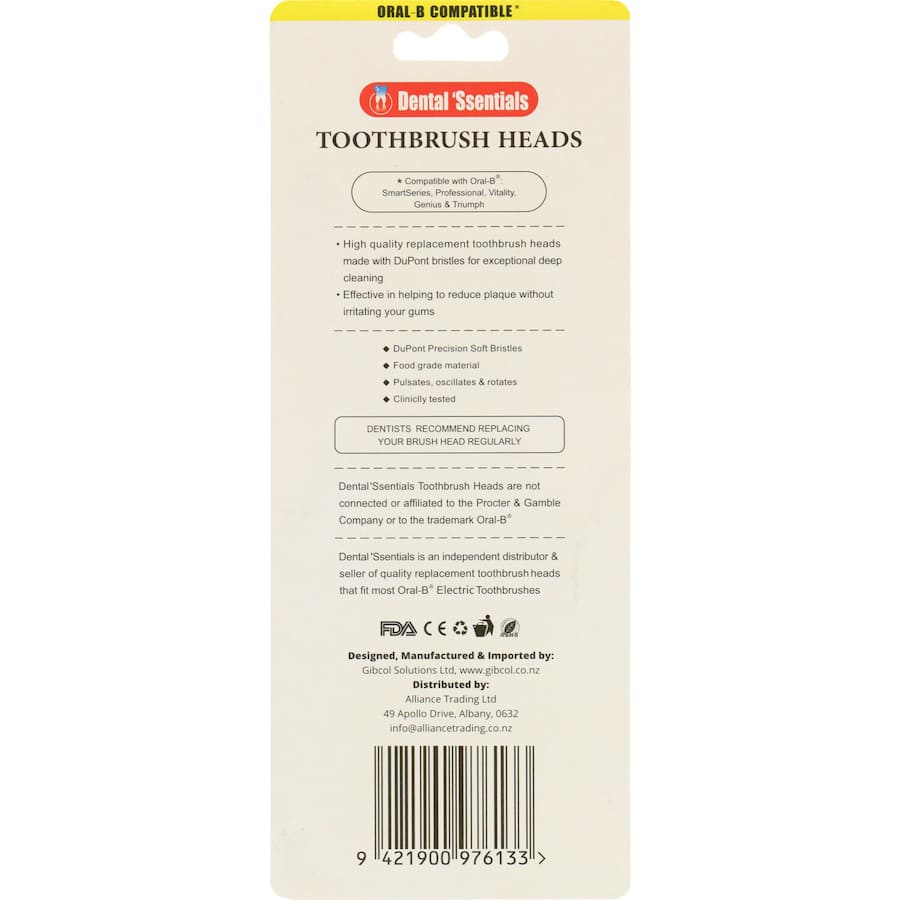 Dental 'Ssentials Toothbrush Heads  - 6ea