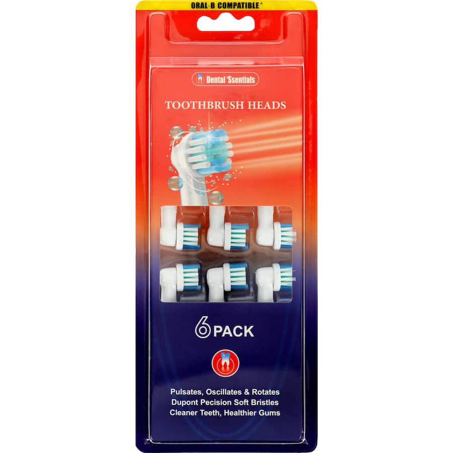 Dental 'Ssentials Toothbrush Heads  - 6ea
