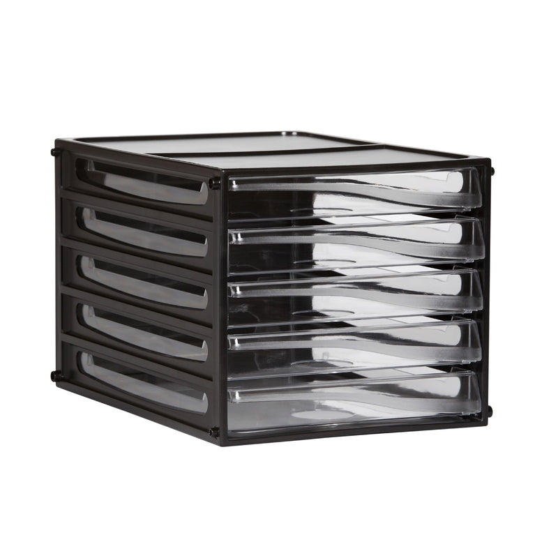 Esselte Desktop Filing Drawers A4 5d Black