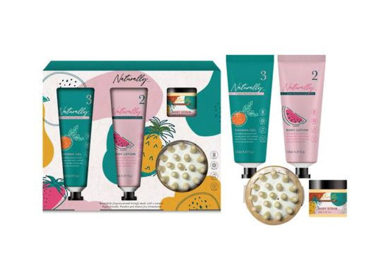 Women's Naturally Fruity 4 piece gift set in  gift box