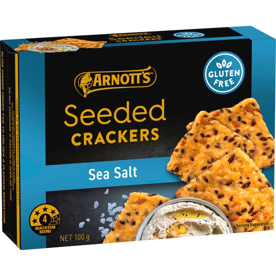 Arnott's Gold Seeded Crackers Sea Salt Gluten Free - 100g