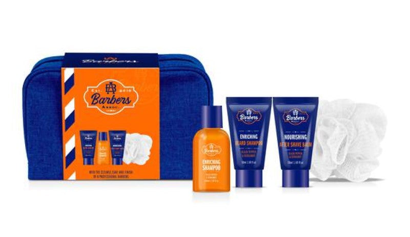 Men's Black Pepper & Bergamot 4 piece gift set in toiletry bag
