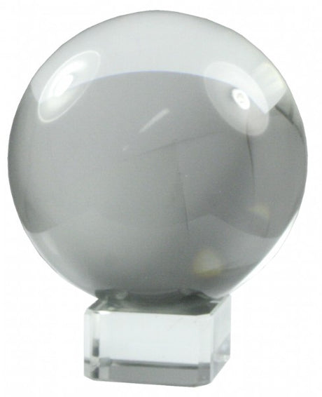 80mm lead crystal ball with stand, perfect for display and decorative purposes.