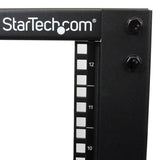 12U Adjustable Depth Open Frame 4 Post Server Rack w/ Casters & Cable Mgmt Hooks