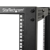 25U Adjustable Depth Open Frame 4 Post Server Rack w/ Casters & Cable Mgmt Hooks